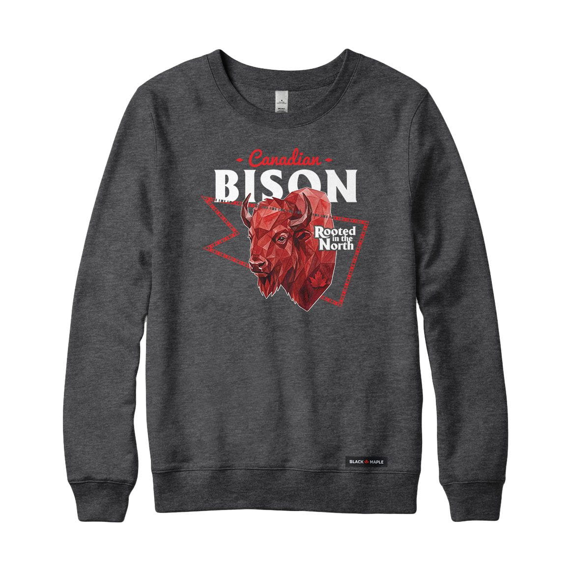 Canadian Bison Low Poly Bust Sweatshirt or Hoodie