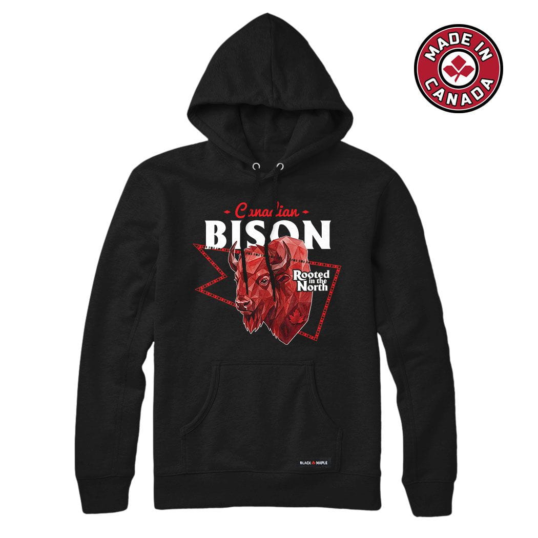 Canadian Bison Low Poly Bust Sweatshirt or Hoodie