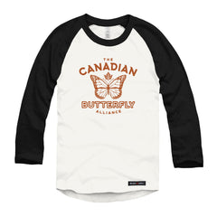 Canadian Butterfly Alliance Raglan Baseball Shirt
