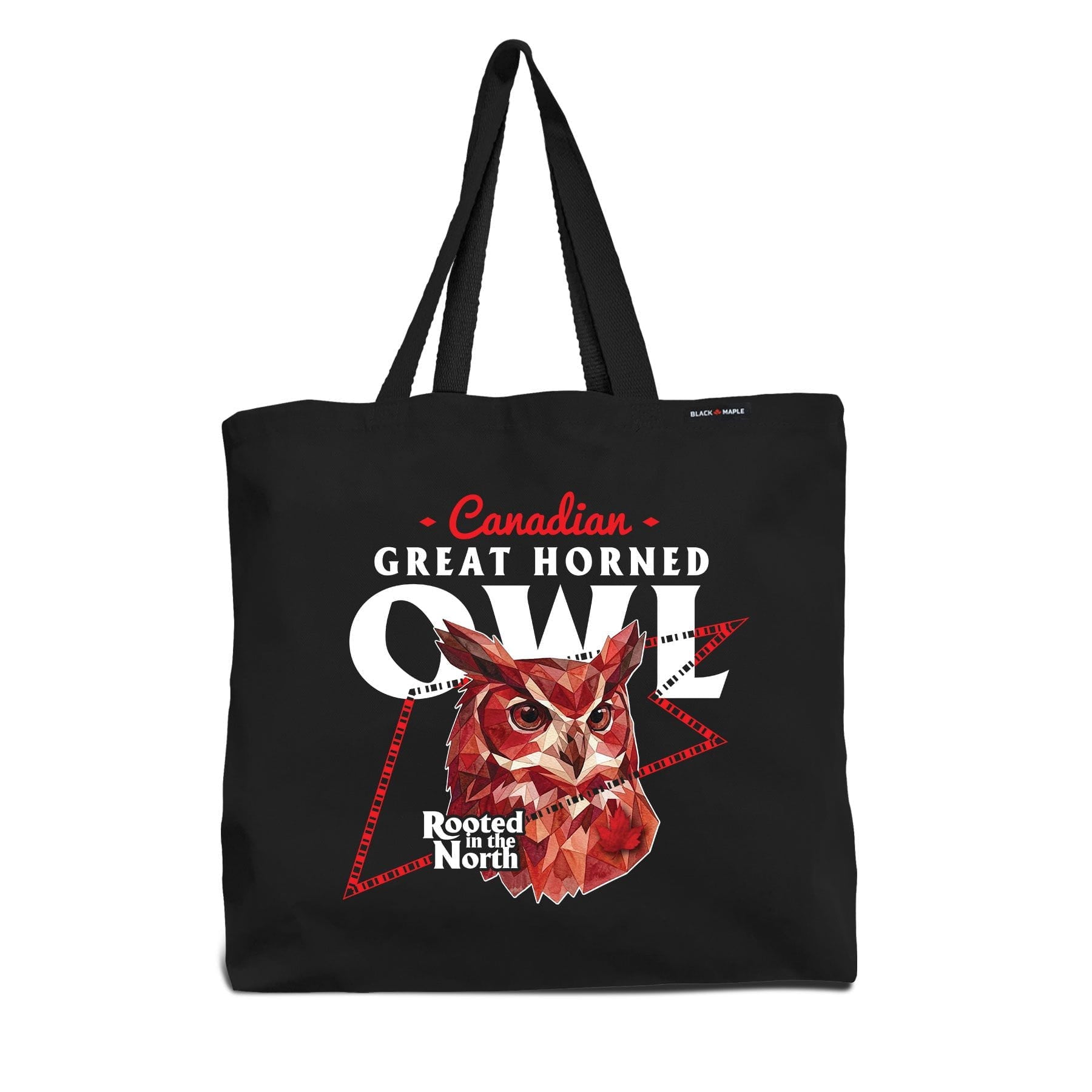 Canadian Great Horned Owl Low Poly Bust Tote Bag