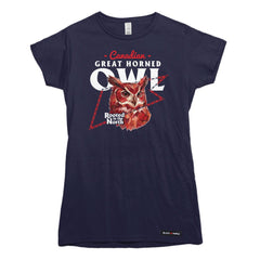 Canadian Great Horned Owl Low Poly Bust T-shirt
