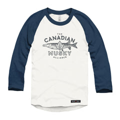 Canadian Musky Alliance Raglan Baseball Shirt