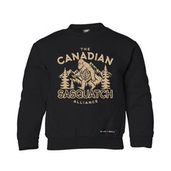 Canadian Sasquatch Alliance Kids Crewneck Sweatshirt