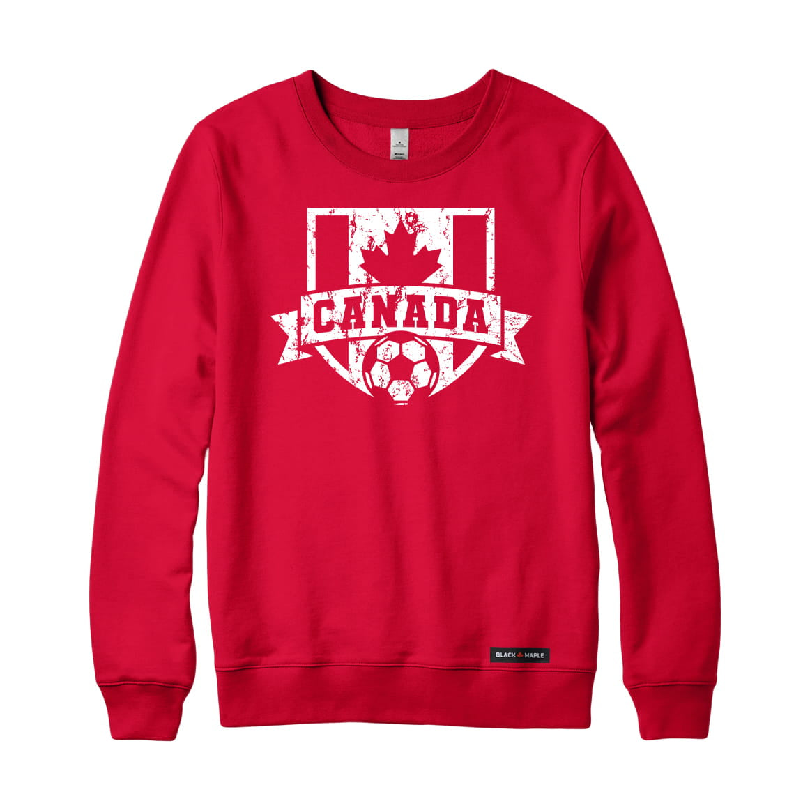Canadian Soccer Crest Vintage Sweatshirt or Hoodie