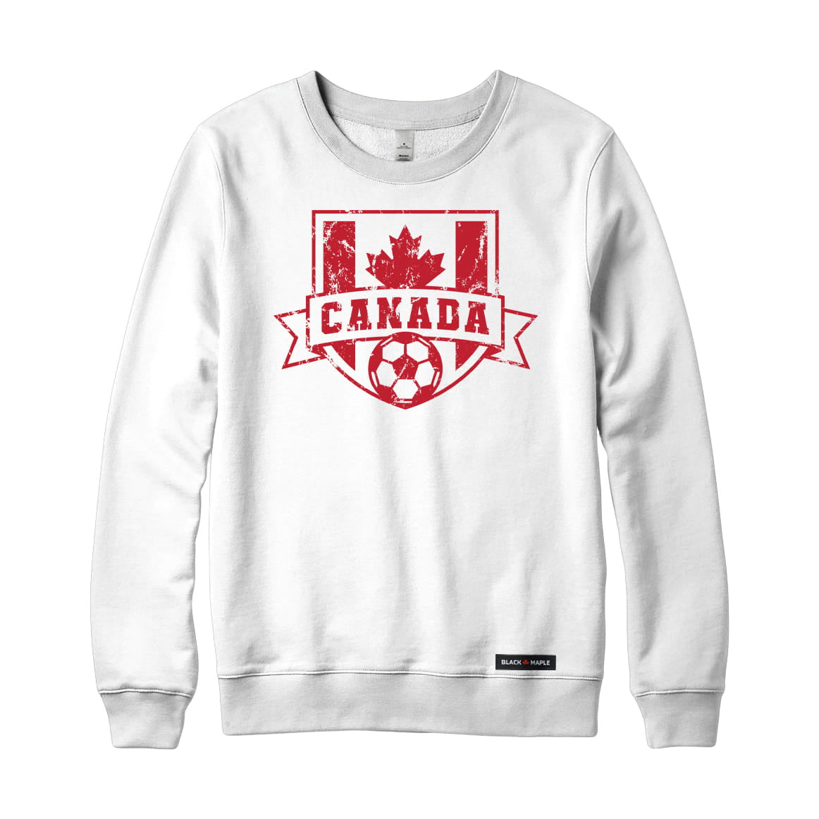 Canadian Soccer Crest Vintage Sweatshirt or Hoodie