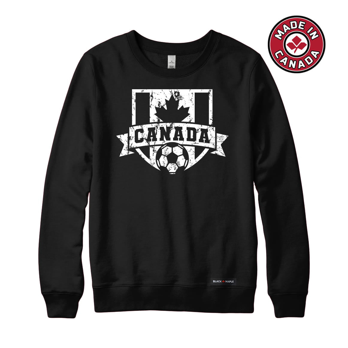 Canadian Soccer Crest Vintage Sweatshirt or Hoodie