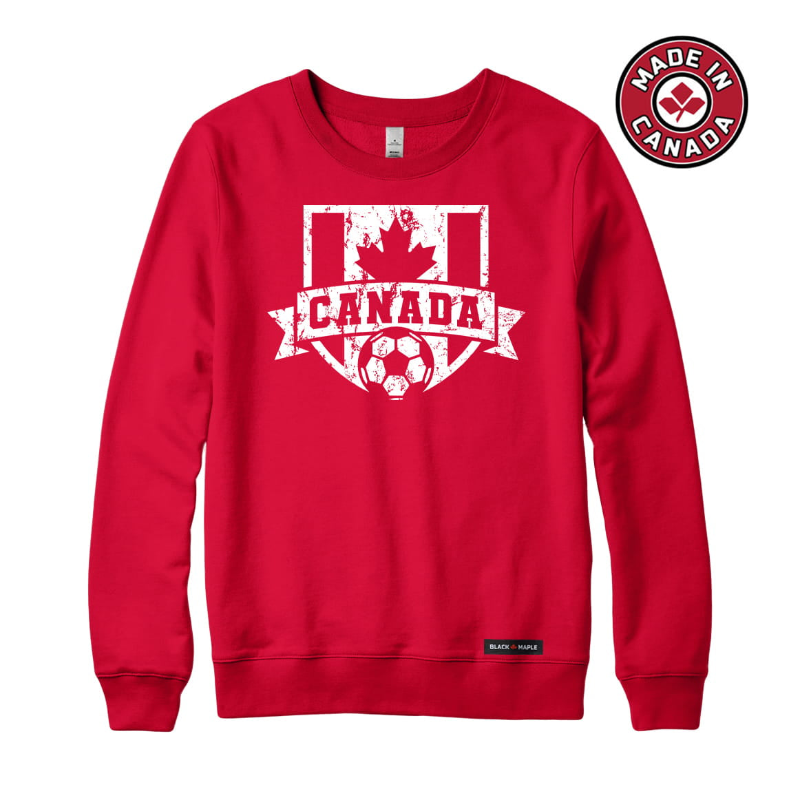 Canadian Soccer Crest Vintage Sweatshirt or Hoodie
