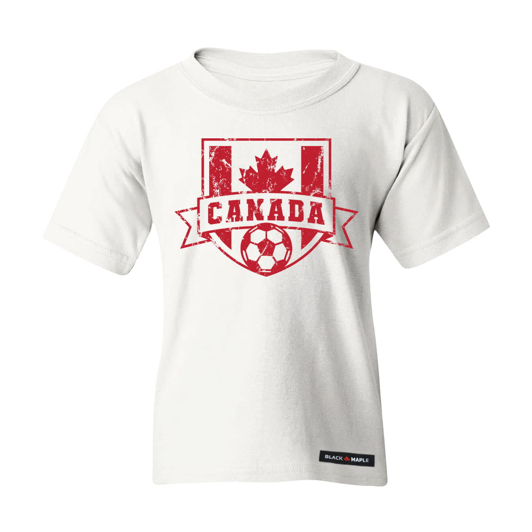 Canadian Soccer Crest Vintage Kids T-shirt