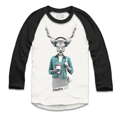 Deer with Latte Raglan