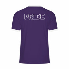 CBC Pride Gem Retro Stripe Ringer Tee Purple with White